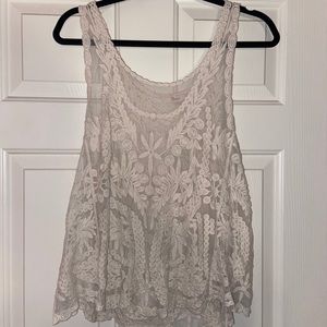 White Sheer Tank Top